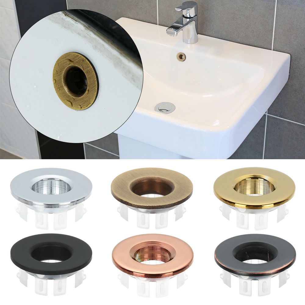 Home Bar Sink - Round Hole Overflow Cover For Bathroom