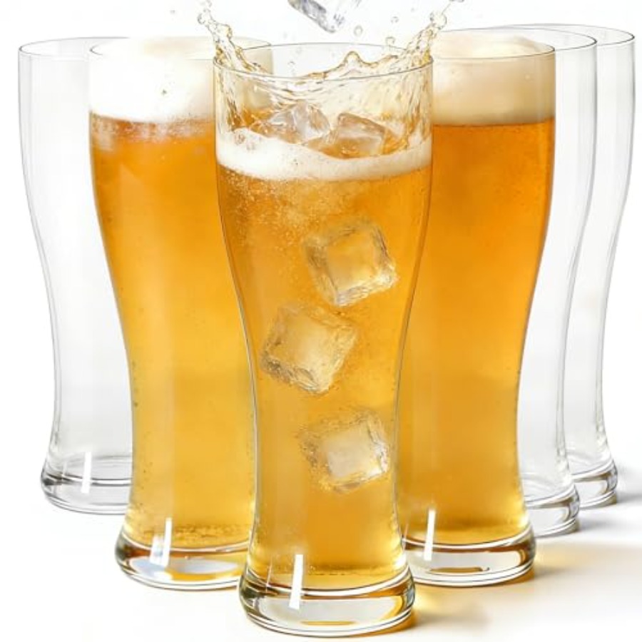 Highball Glass Set - 18 oz Pilsner Beer Glasses Set