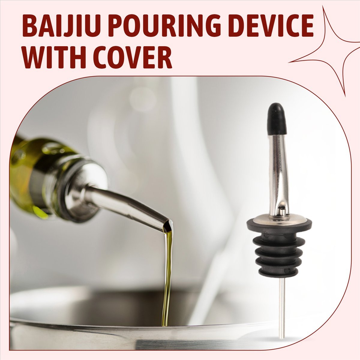 Speed Pourer Cap - HITL 6Pcs Stainless Steel Pourers,Speed Pourer,