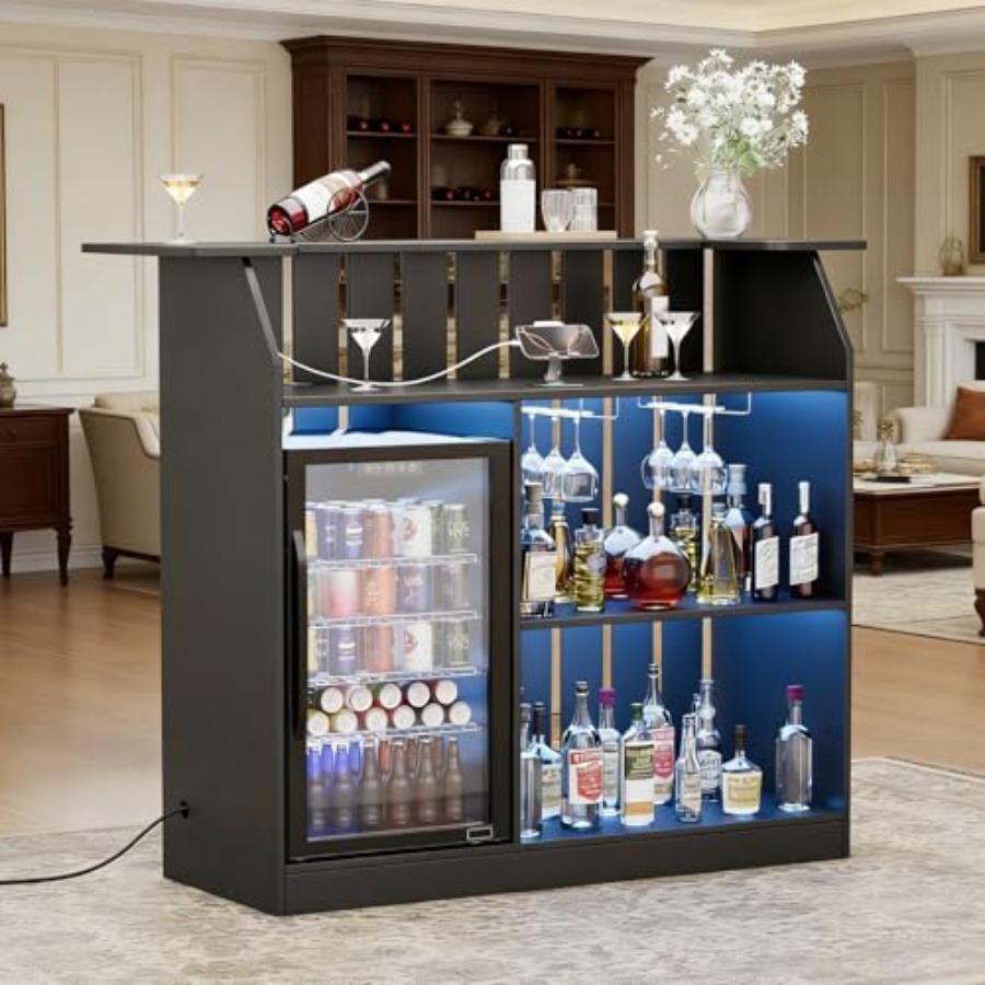 Home Bar And Fridge - U-Shape Bar Table for home bar,