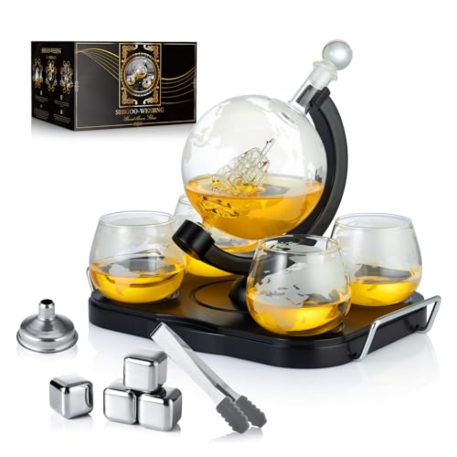 Decanter Globe Set - Whiskey Decanter Globe Set Gifts for
