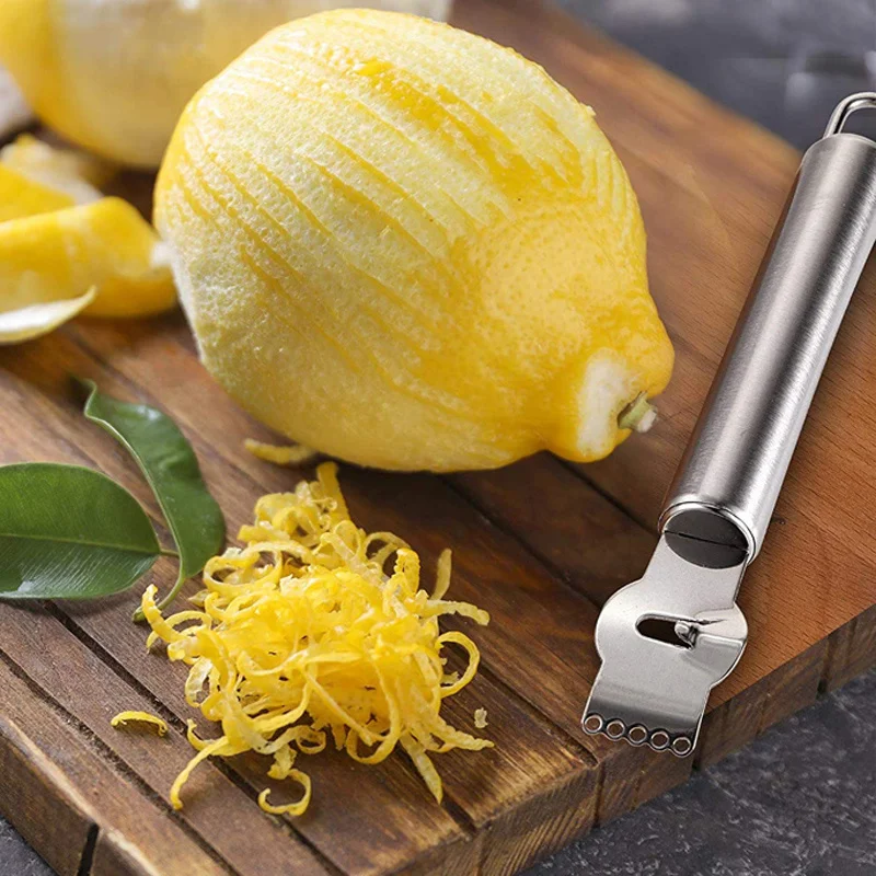 Peeler Channel Knife - Orange Citrus Fruit Grater Peeling Knife