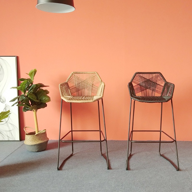 Scandinavian Rattan Bar Stool  - Home Bar Lounge 评论和价格