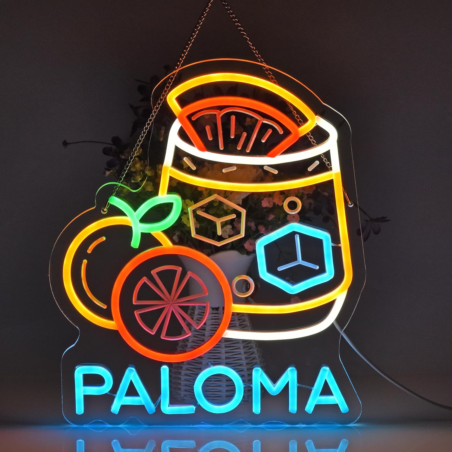 Paloma Neon Sign Wall Art Deco - Home Bar Signs 评论和价格