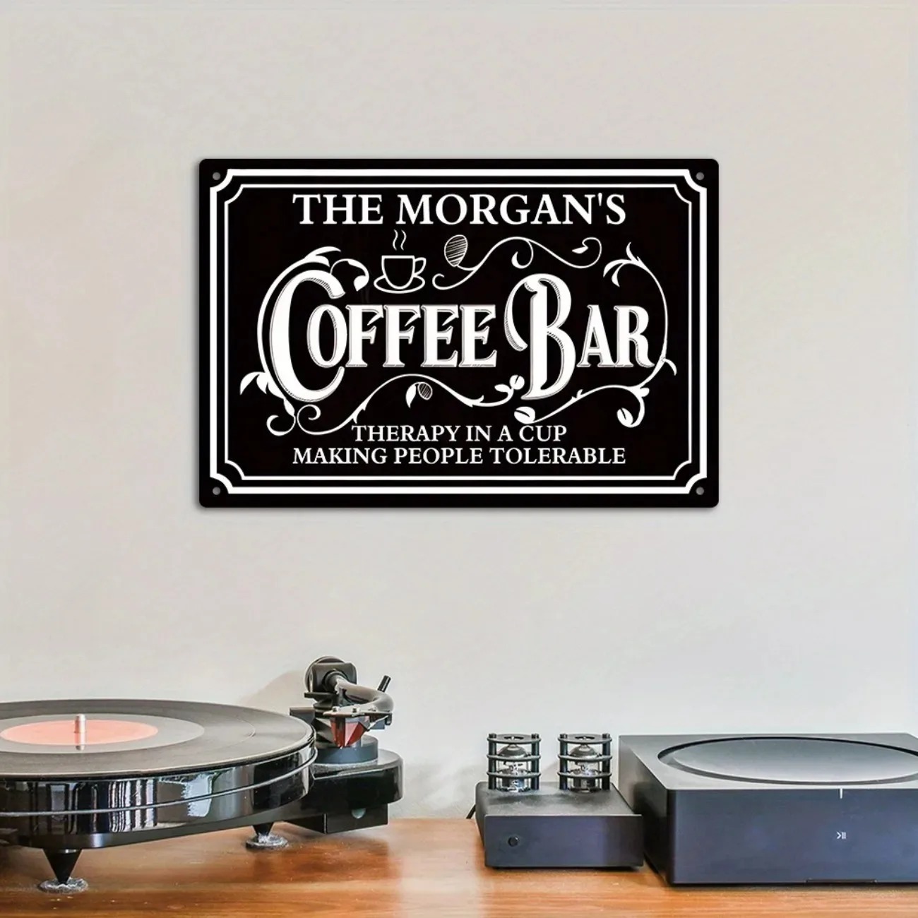 1PC Custom Text The Morgan's C - Home Bar And Coffee 评论和价格