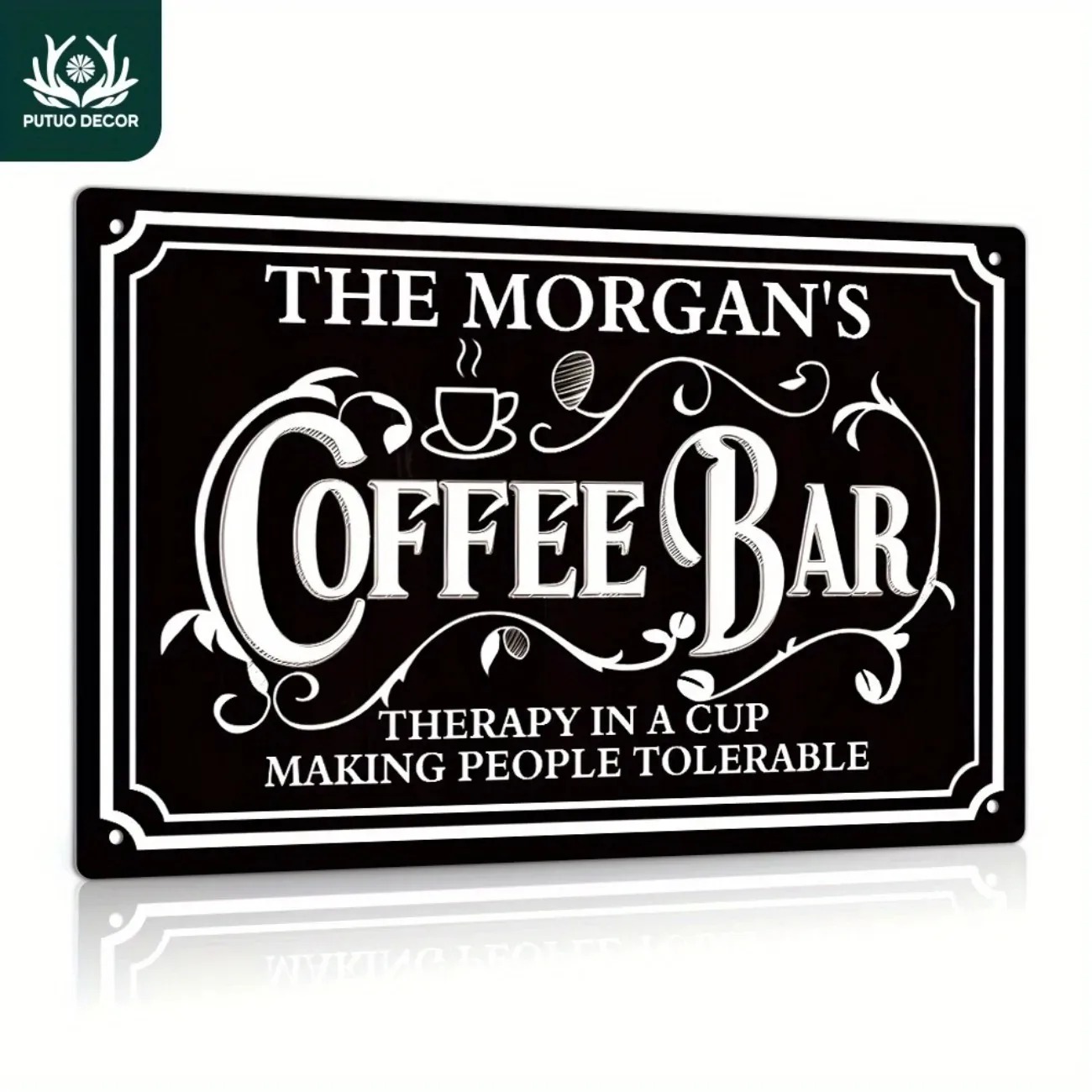 1PC Custom Text The Morgan's C - Home Bar And Coffee 评论和价格
