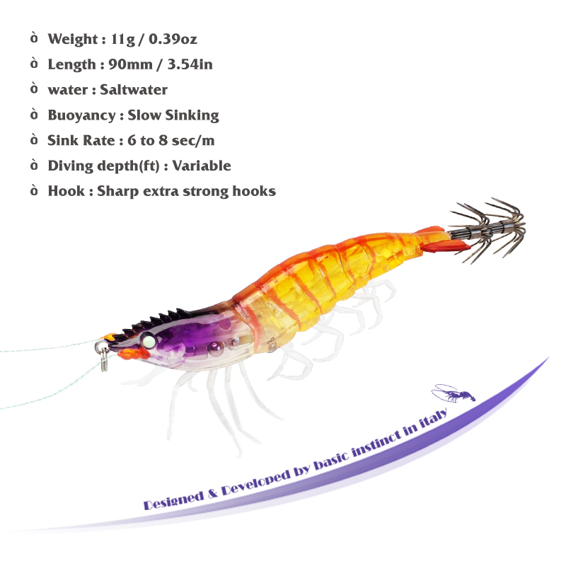 Squid Jig Lures Luminous 9cm 1 - Jigger Double Sided 评论和价格