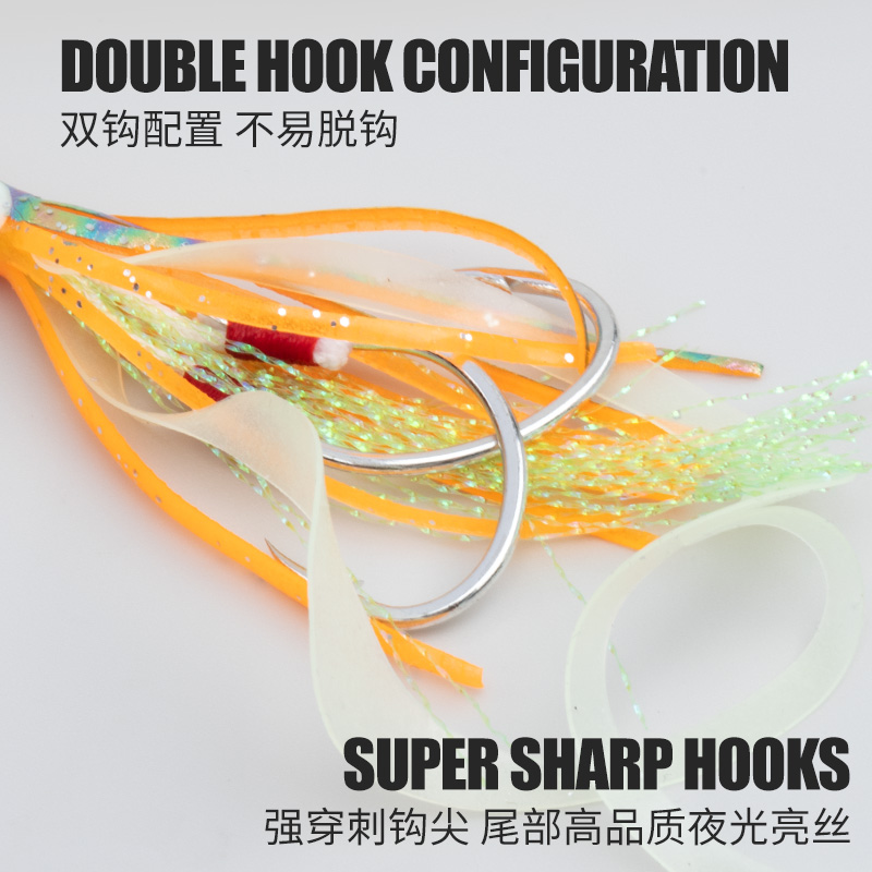 TEASER 10PCS/BAG Bionic Squid  - Jigger Double Sided 评论和价格