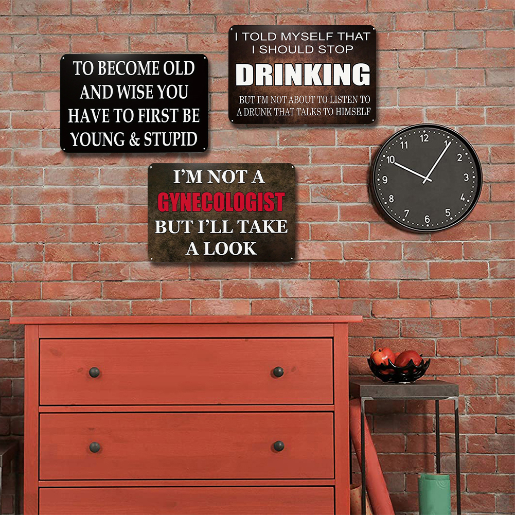 Stylish Iron Drawing Metal Sig - Home Bar And Coffee 评论和价格