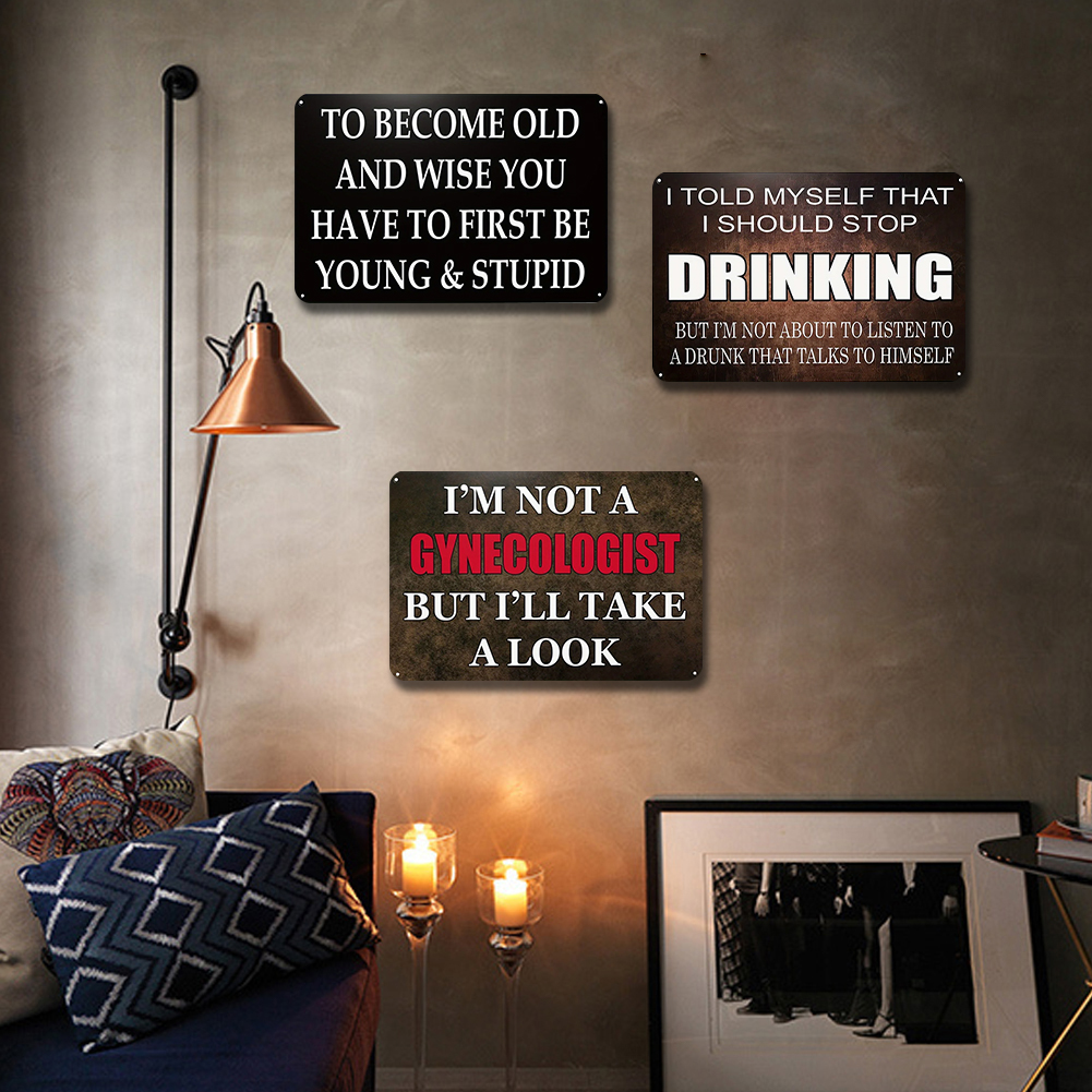 Stylish Iron Drawing Metal Sig - Home Bar And Coffee 评论和价格