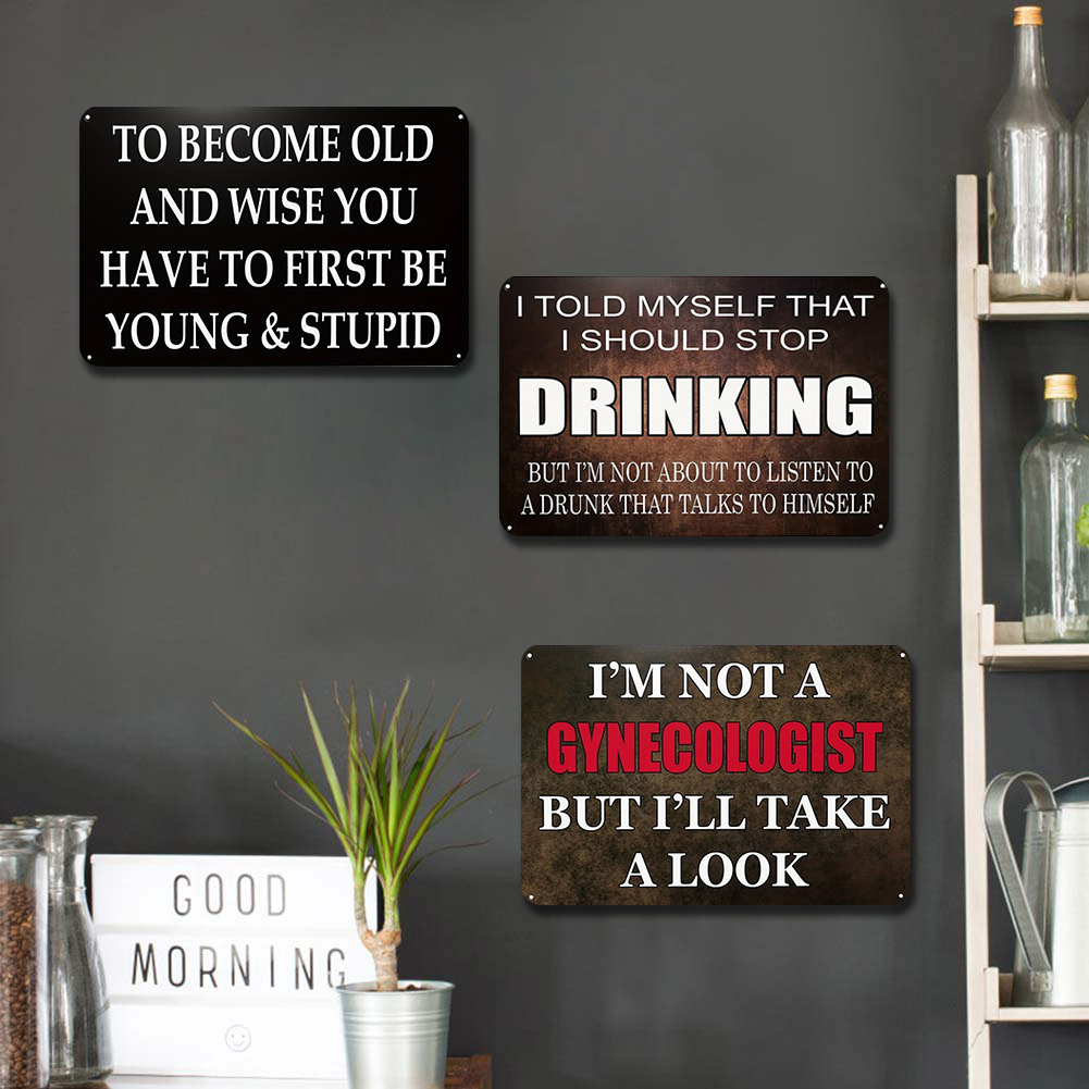 Stylish Iron Drawing Metal Sig - Home Bar And Coffee 评论和价格
