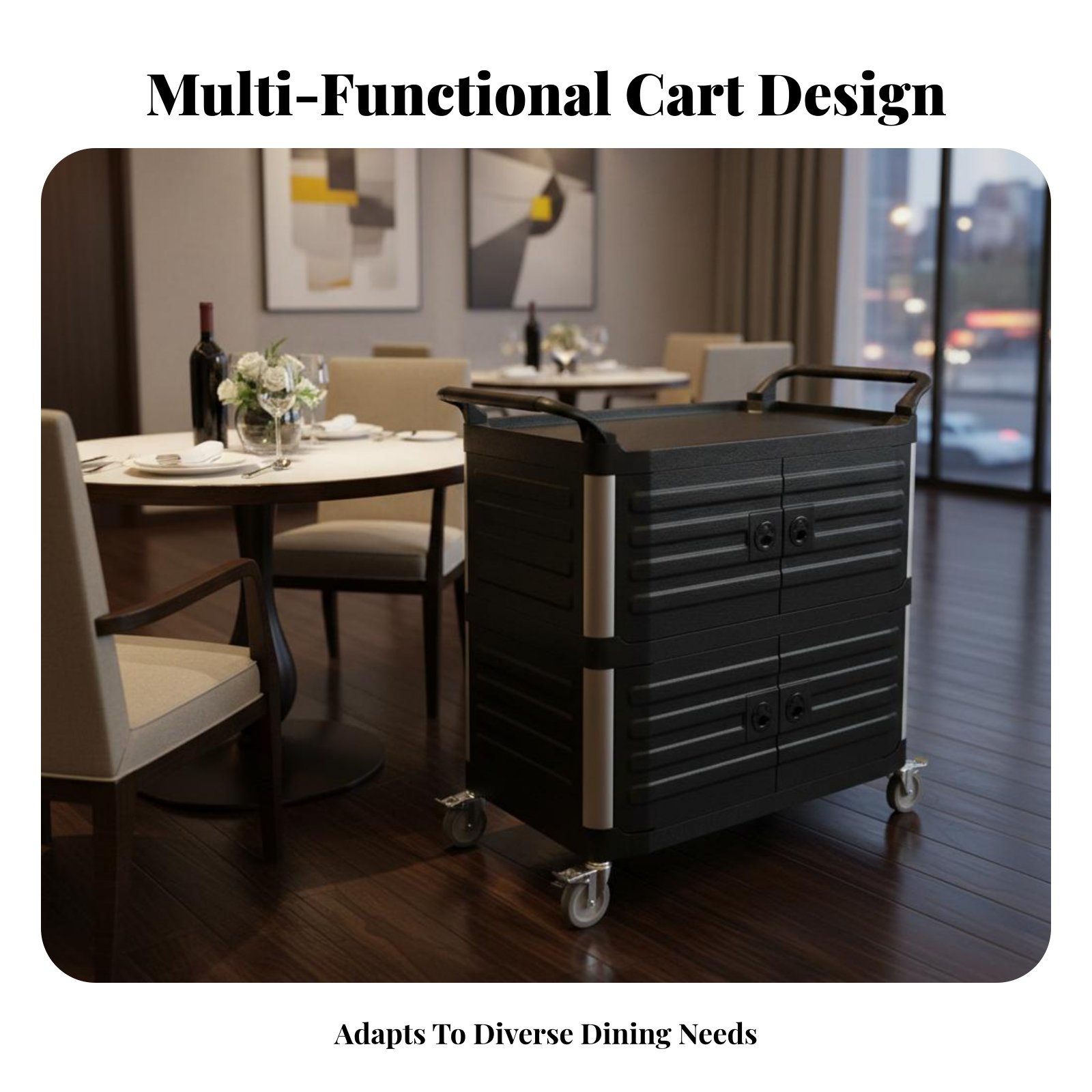 3-Tier utility Cart with caste - Home Bar Shelves 评论和价格