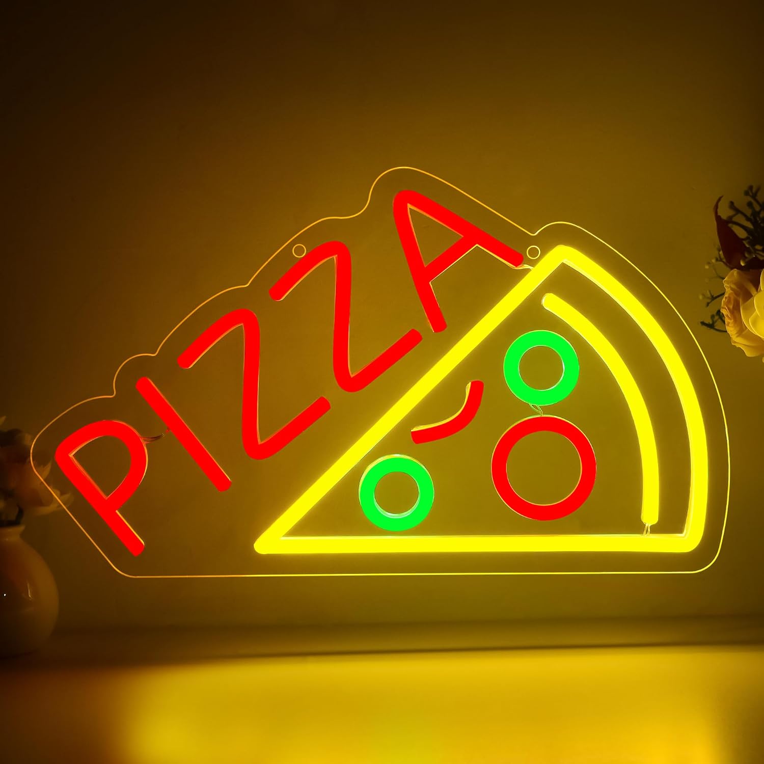 Pizza Neon Sign Business USB L - Home Bar Signs 评论和价格