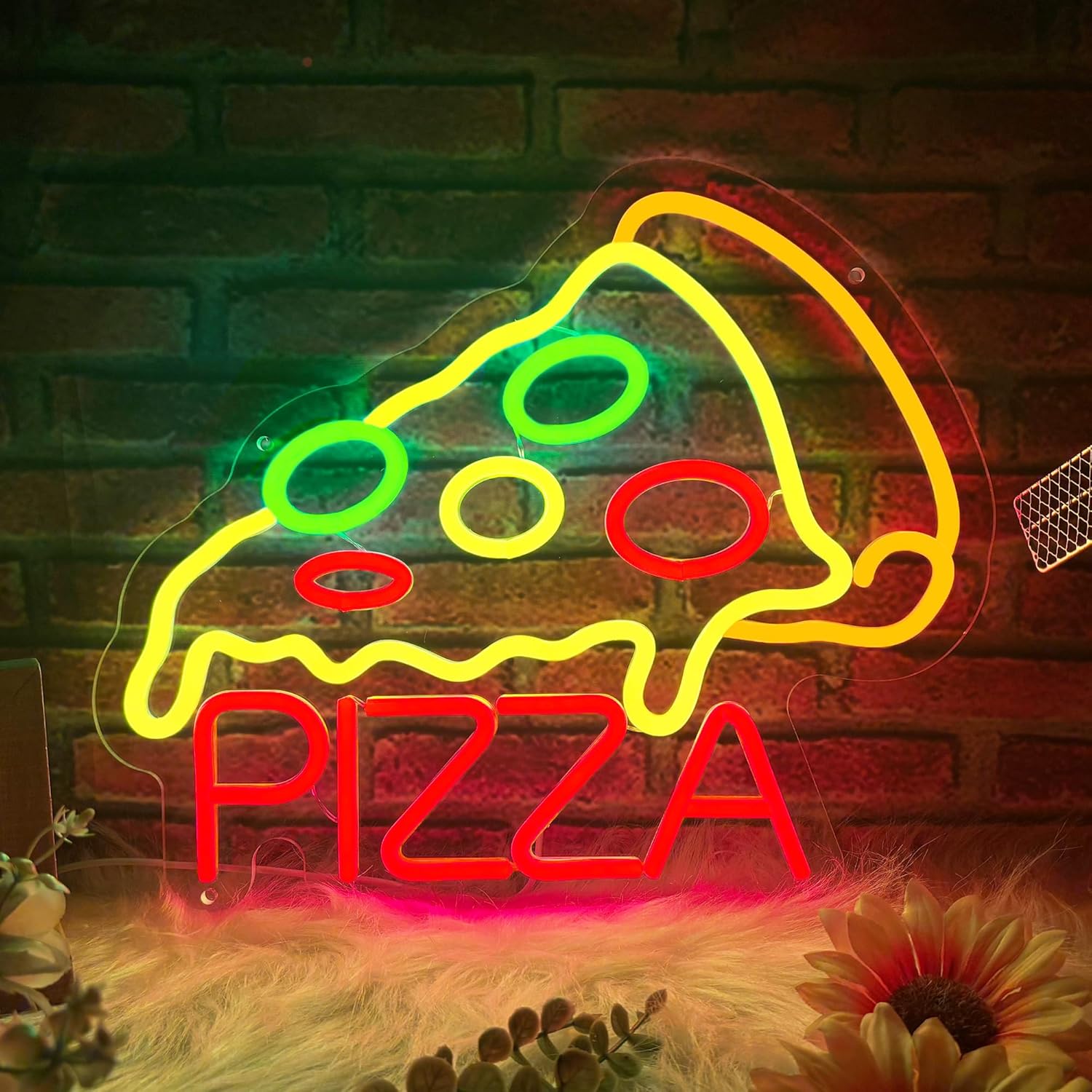 Pizza Neon Sign Business USB L - Home Bar Signs 评论和价格