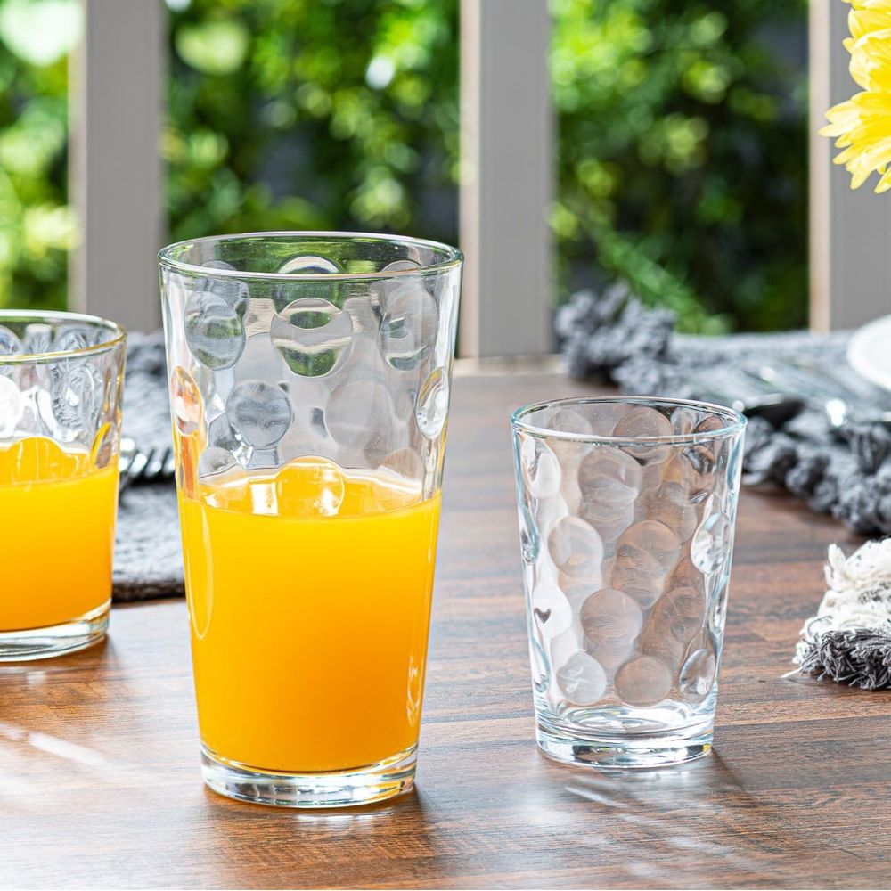 12-Piece Elegant Stackable Gla - Highball Glass Set 评论和价格