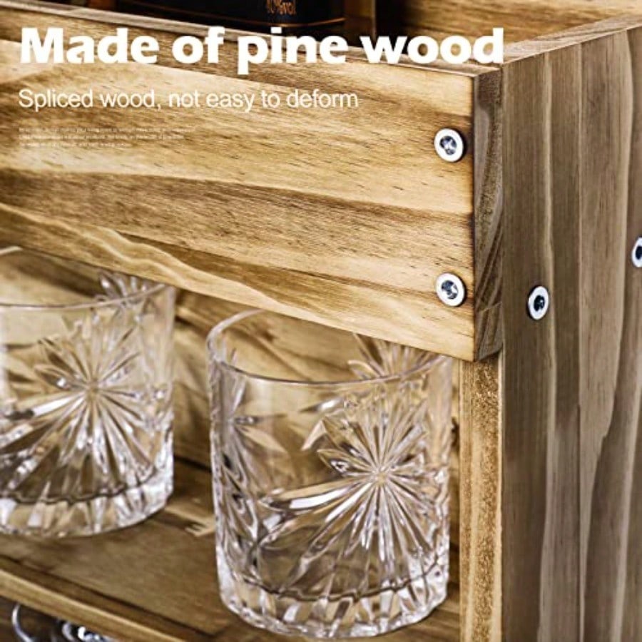 Wine Rack Wall Mounted WoodAlc - Home Bar Shelves 评论和价格