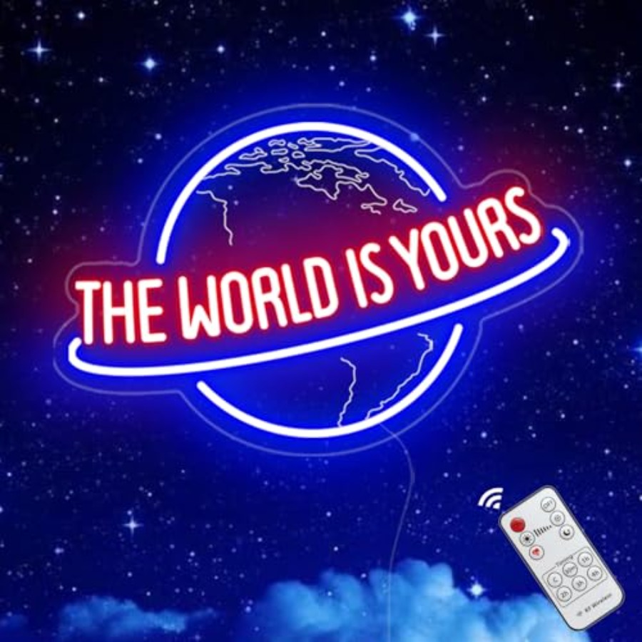 The World Is Yours Neon Sign,  - Home Bar Signs 评论和价格