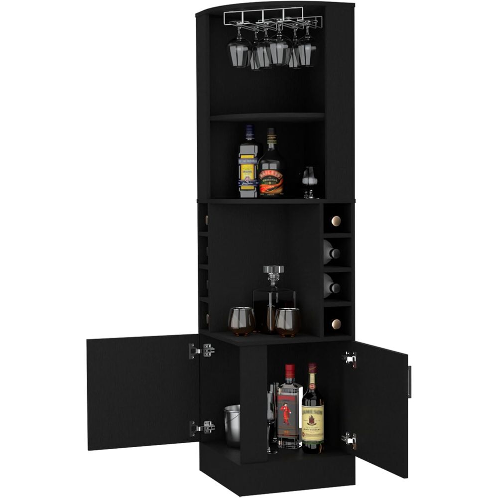 71 Tall Armhouse Wine Cabinet  - Home Bar Shelves 评论和价格