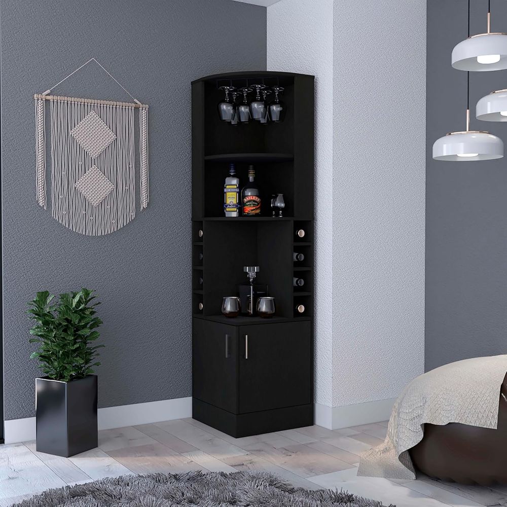 71 Tall Armhouse Wine Cabinet  - Home Bar Shelves 评论和价格