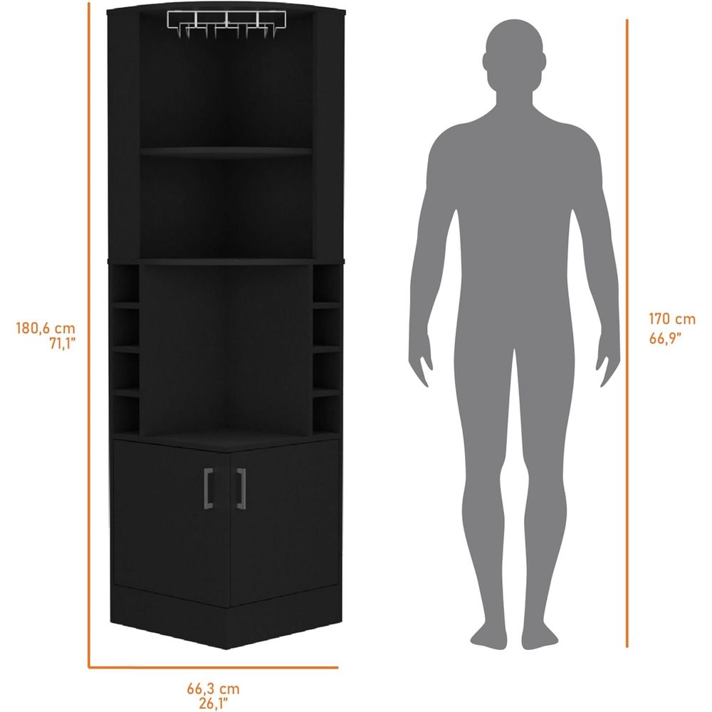 71 Tall Armhouse Wine Cabinet  - Home Bar Shelves 评论和价格