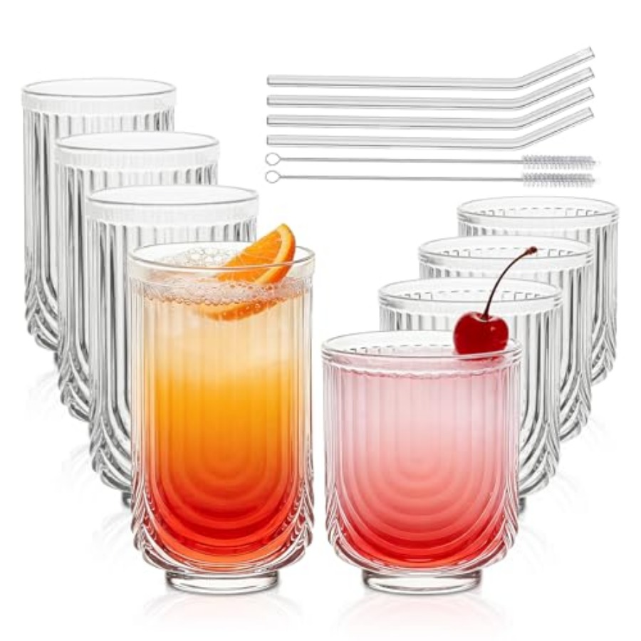 Water Drinking Glasses Set of  - Highball Glass Set 评论和价格