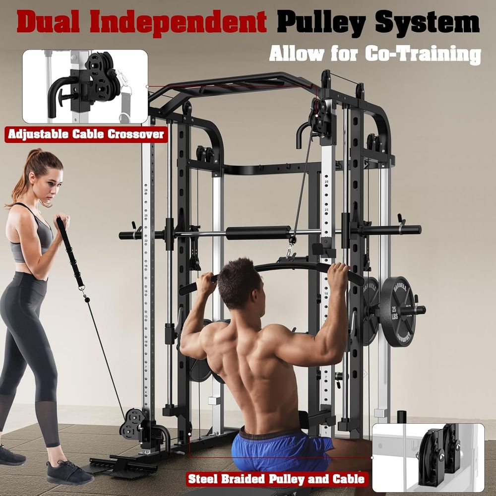Versatile Power Cage with Adju - Home Bar And Gym 评论和价格