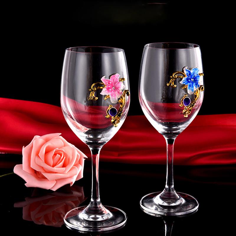 Elegant Enamel Red Wine Glasse - Highball Glass Set 评论和价格