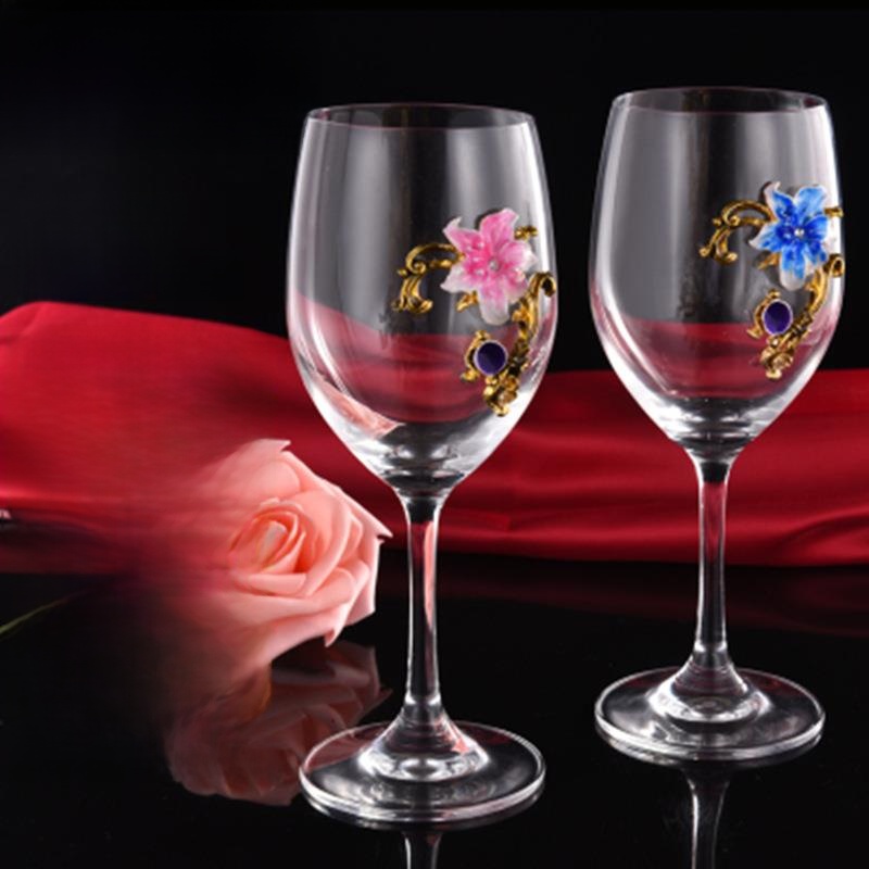 Elegant Enamel Red Wine Glasse - Highball Glass Set 评论和价格