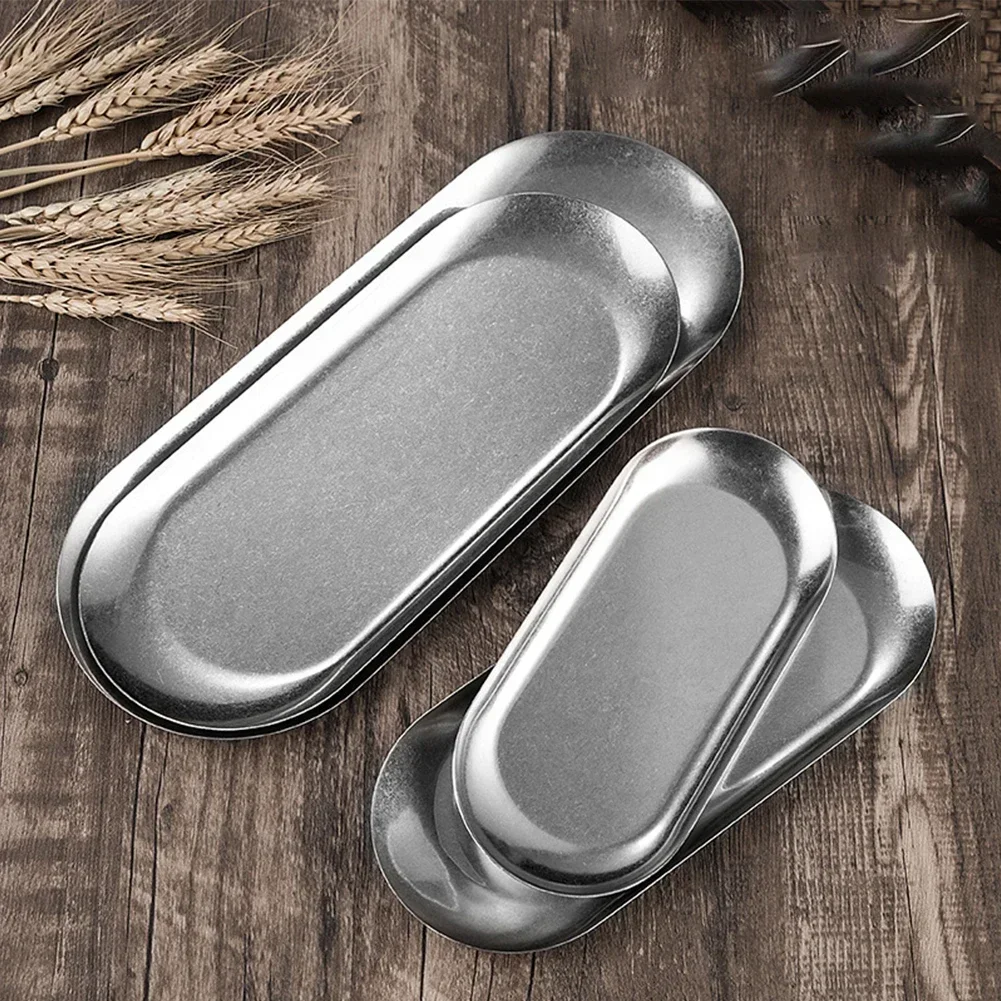 Stainless Steel Tray Oval Tray - Garnish Tray Set 评论和价格