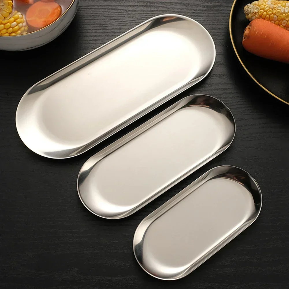 Stainless Steel Tray Oval Tray - Garnish Tray Set 评论和价格