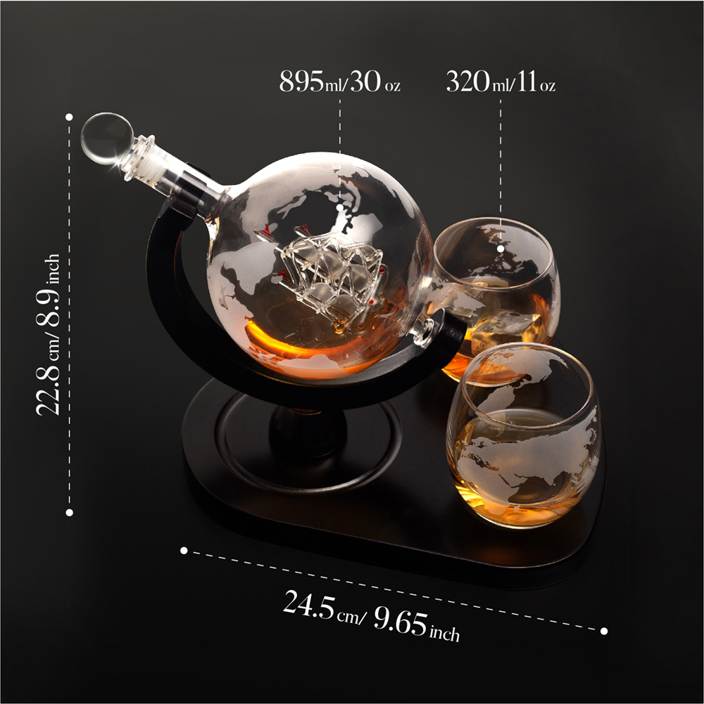Creative Globe Decanter Set wi - Decanter Globe Set 评论和价格