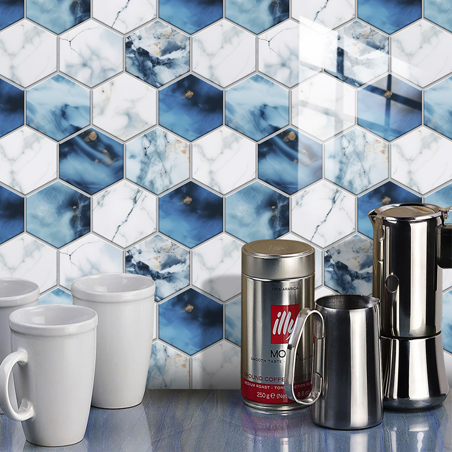 5 Styles Flat Hexagon Marble E - Home Bar Sink 评论和价格