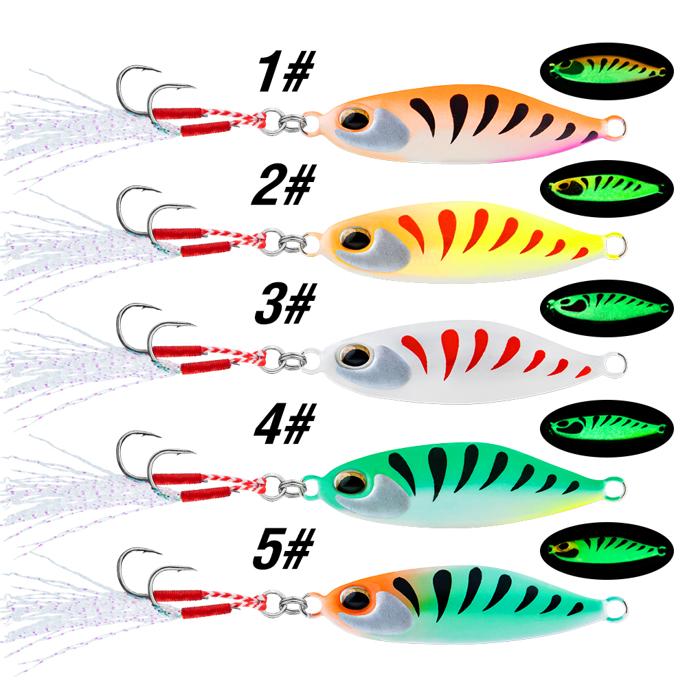 5Pcs Jig Bait 7G/10G/15G/20G S - Jigger Double Sided 评论和价格