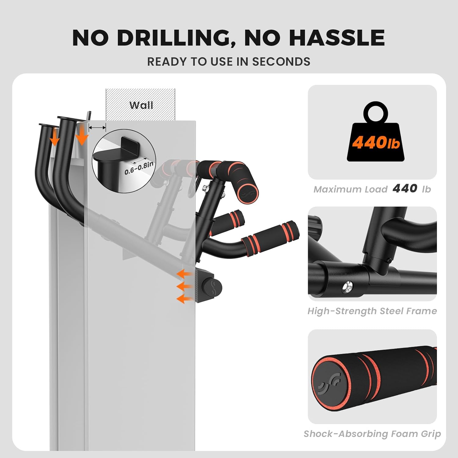 Door Pull Up Bar for Doorway w - Home Bar And Gym 评论和价格