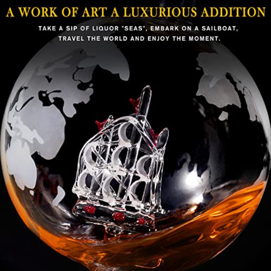 Gifts for Men Dad Fathers Day, - Decanter Globe Set 评论和价格