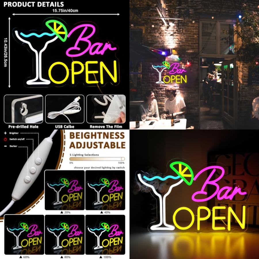 Sign for Business, Neon Open S - Home Bar And Coffee 评论和价格