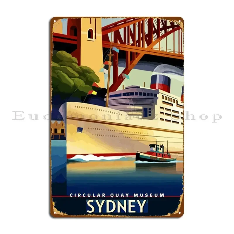 Travel To Sydney Metal Sign Cl - Home Bar Sydney 评论和价格