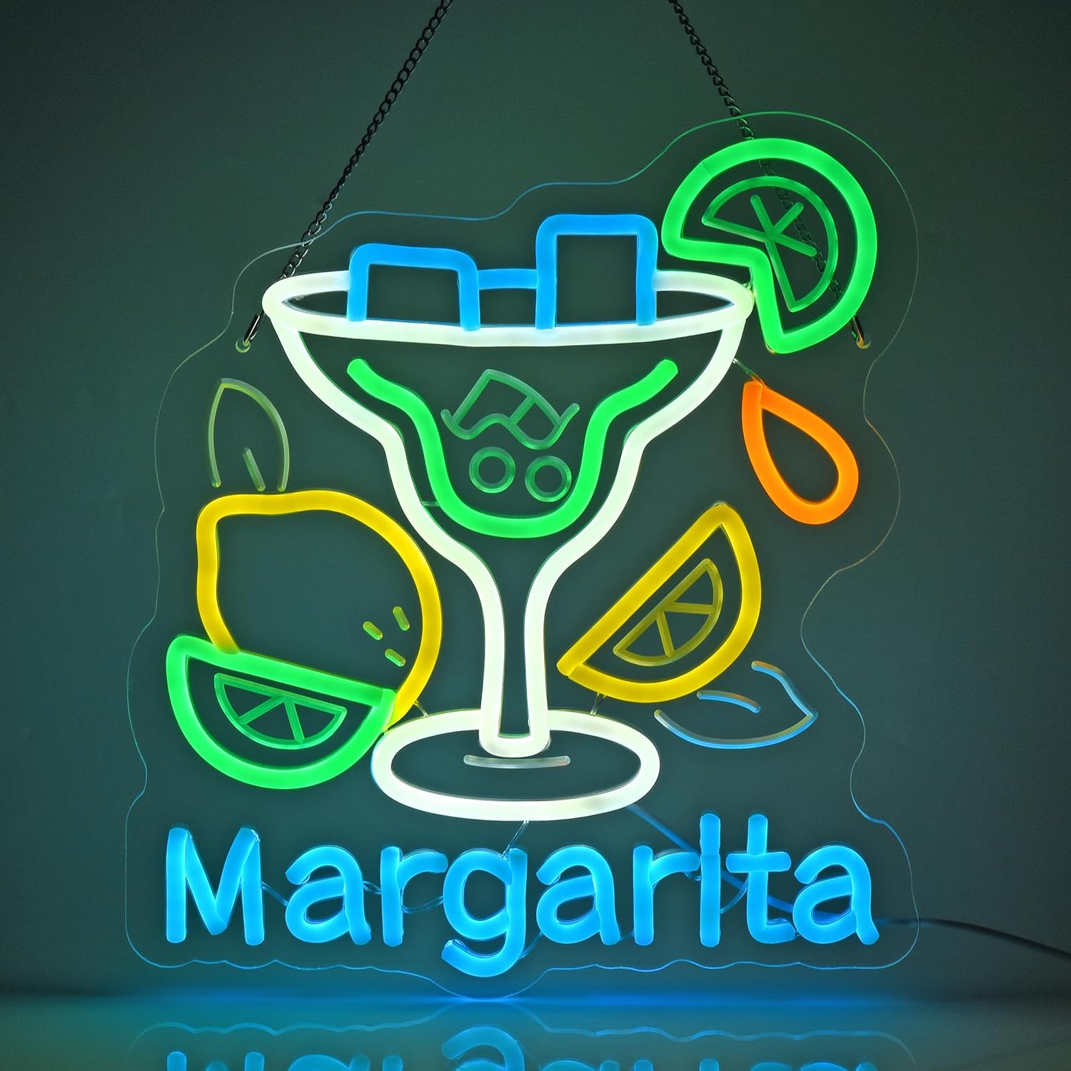 Margarita Neon Sign Wall Art D - Home Bar Signs 评论和价格
