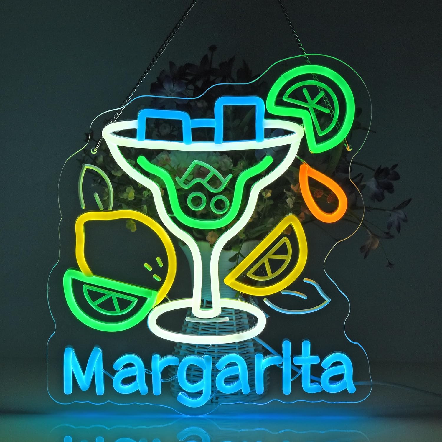 Margarita Neon Sign Wall Art D - Home Bar Signs 评论和价格