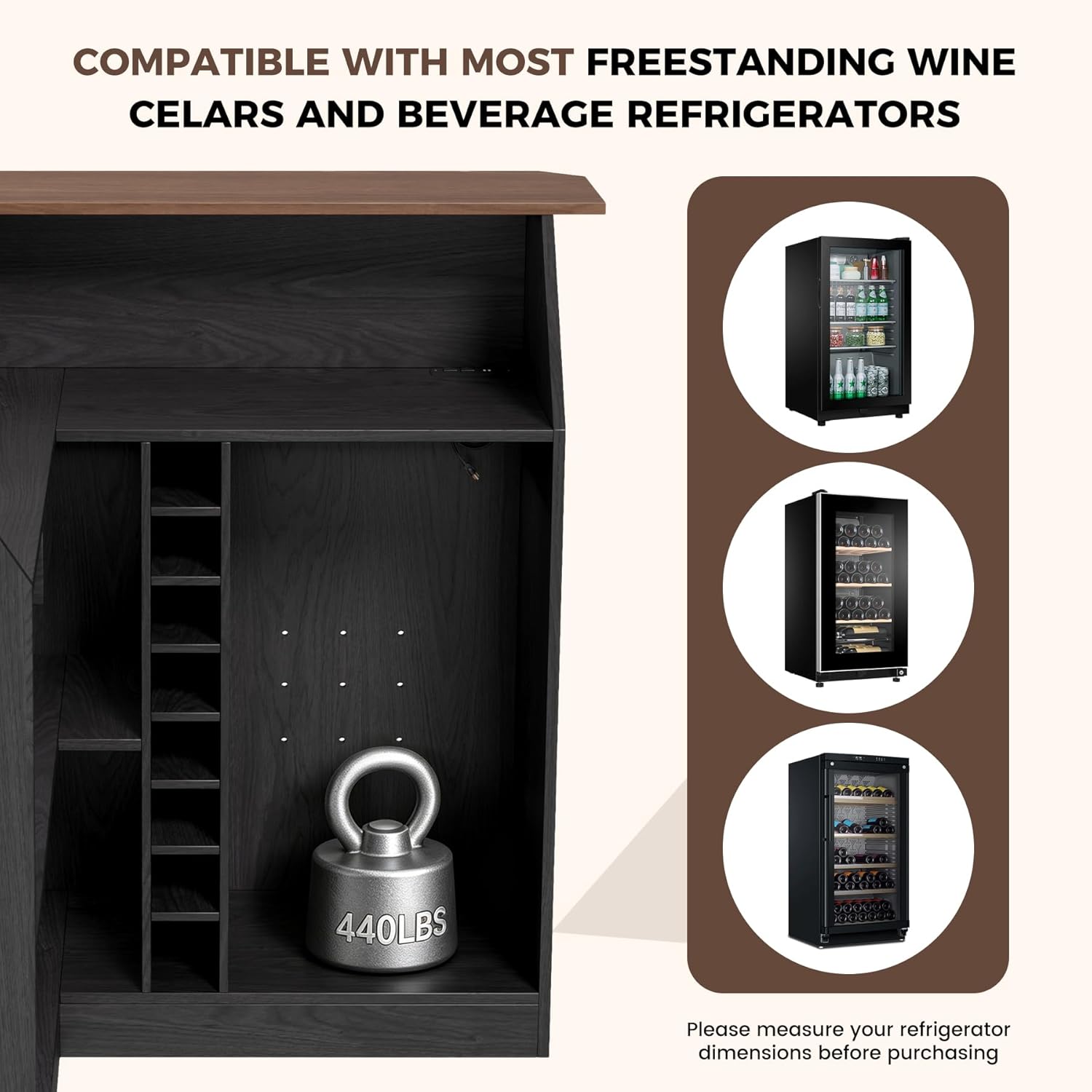 L Shaped Home Bar Unit With Fr - Home Bar And Fridge 评论和价格