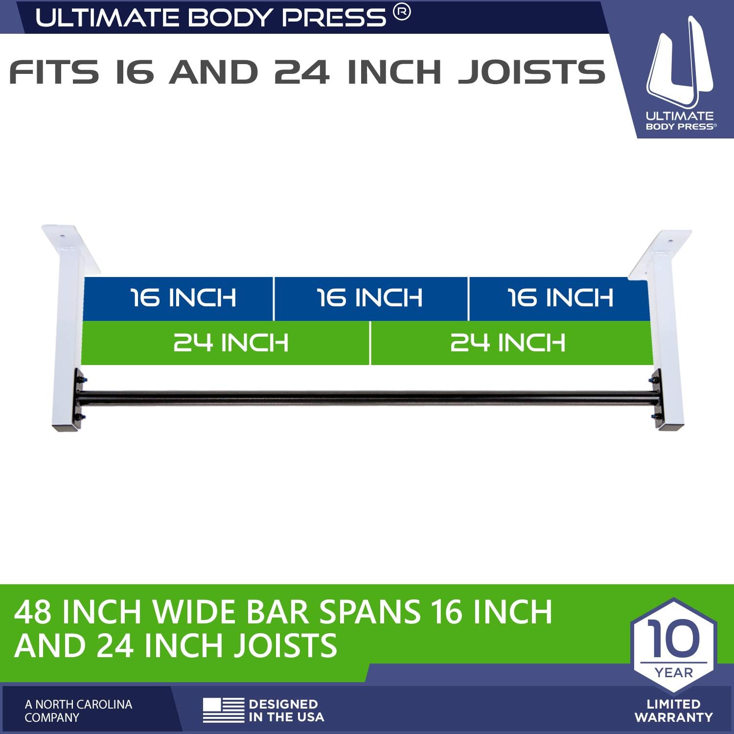 Ceiling Pull Up Bar with 48-In - Home Bar And Gym 评论和价格