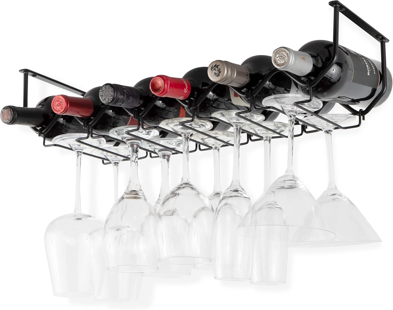 Under Cabinet Wine Rack & Glas - Home Bar And Cabinet 评论和价格