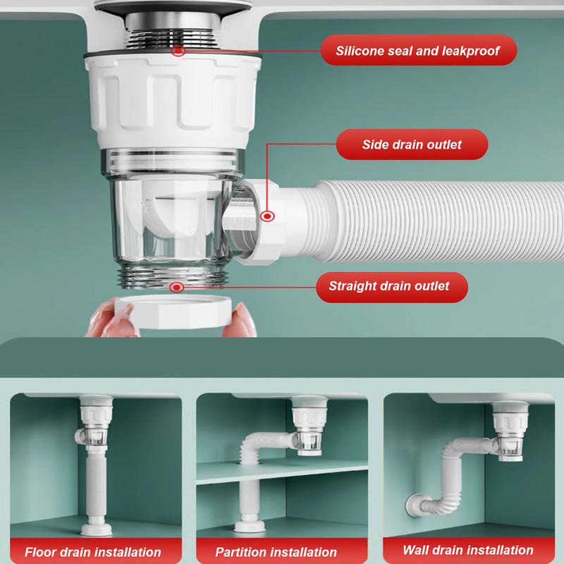 Telescoping Anti-odor Drain Pi - Home Bar Sink 评论和价格