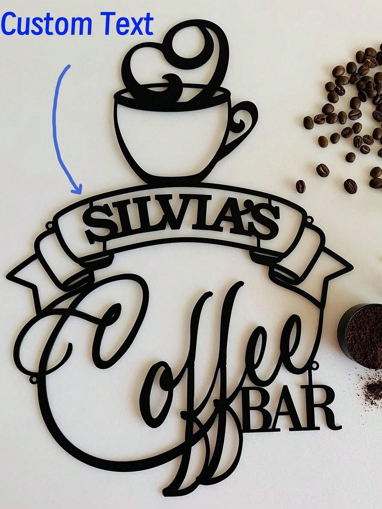 Metal Bar Sign Custom Name Cof - Home Bar And Coffee 评论和价格
