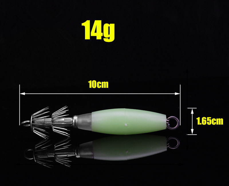 Glow Squid Hook 10cm/14g Doubl - Jigger Double Sided 评论和价格