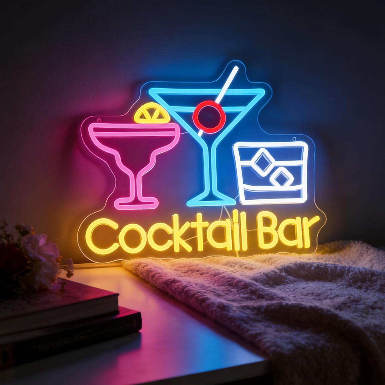 Cocktail Bar Neon Sign Dimmabl - Home Bar Signs 评论和价格