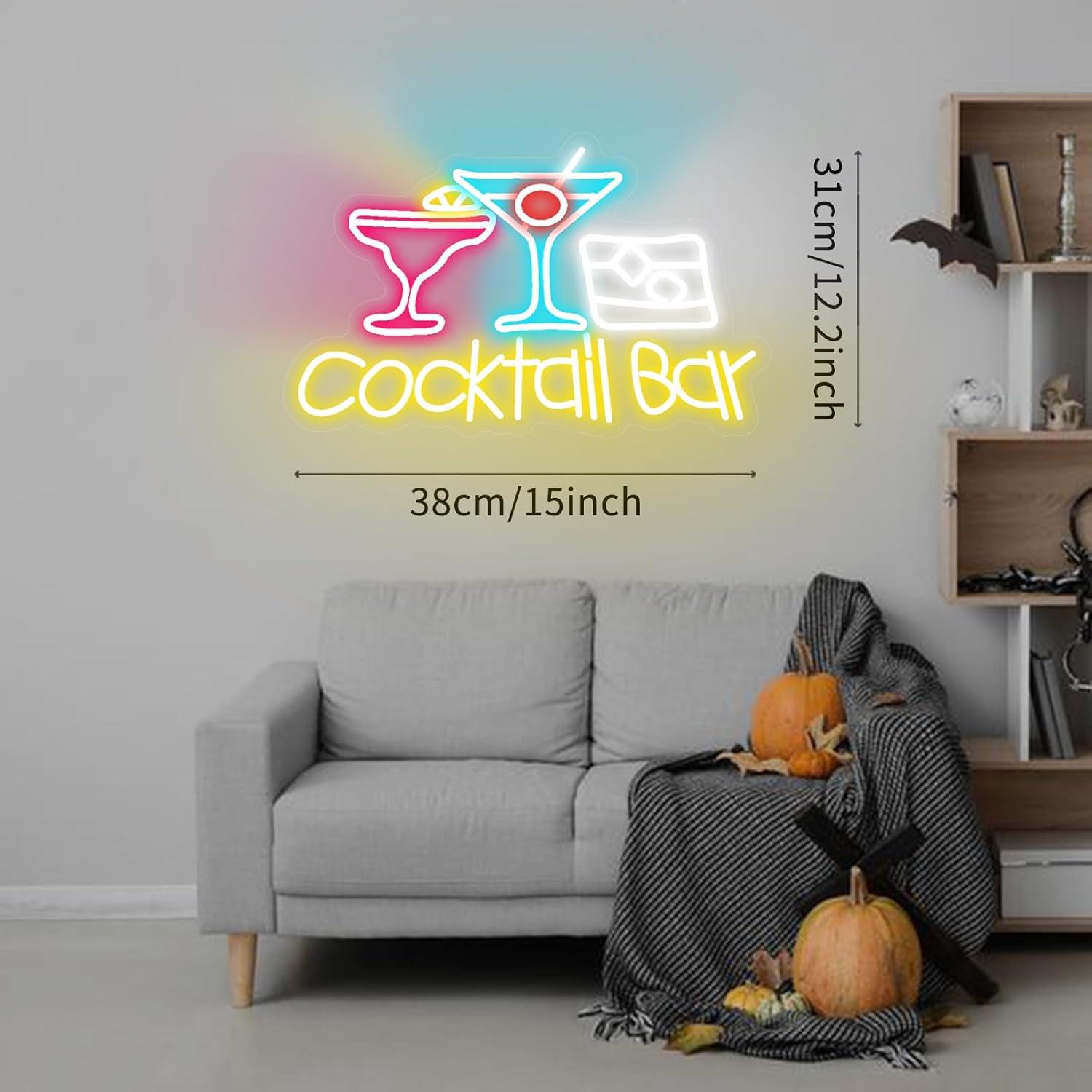 Cocktail Bar Neon Sign Dimmabl - Home Bar Signs 评论和价格