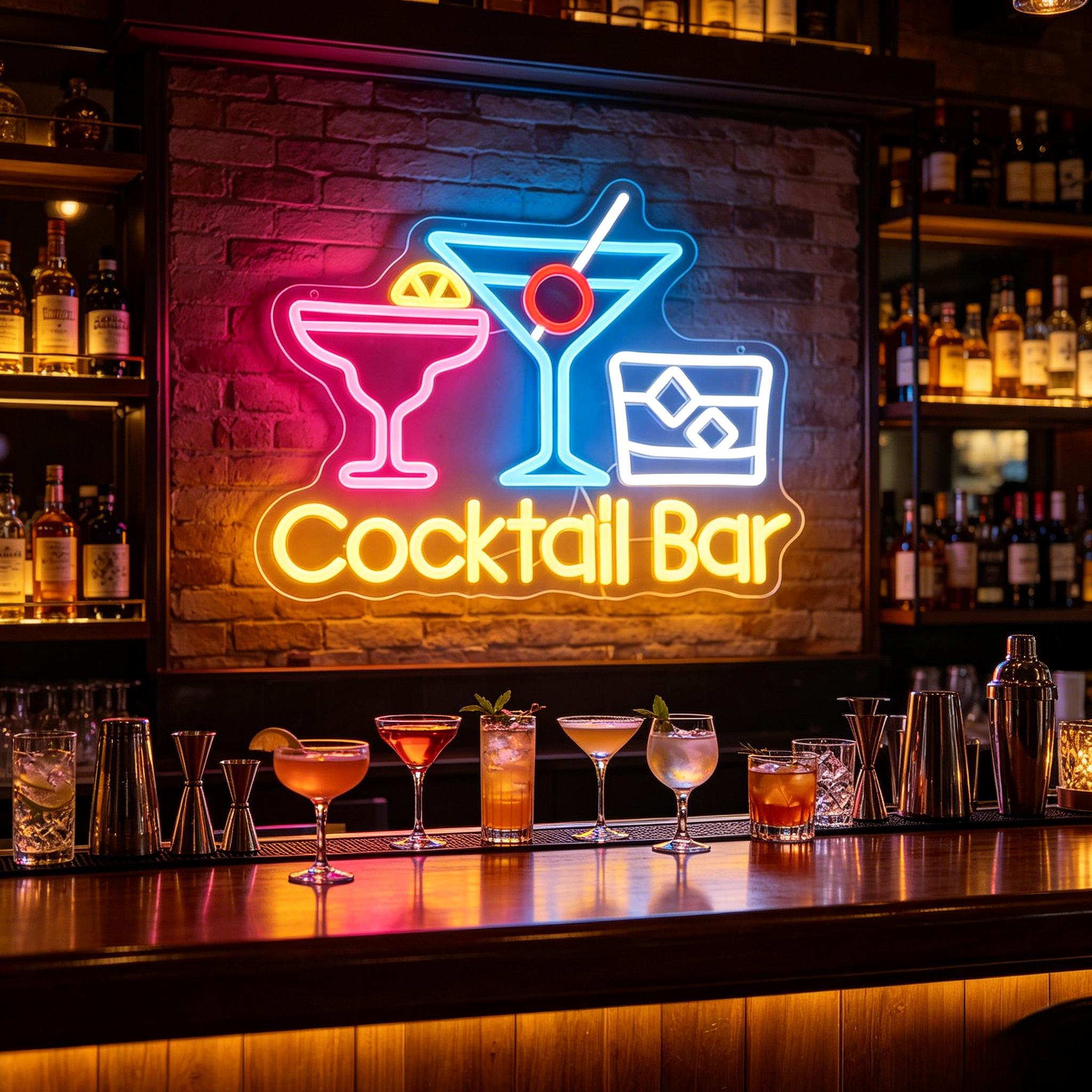 Cocktail Bar Neon Sign Dimmabl - Home Bar Signs 评论和价格