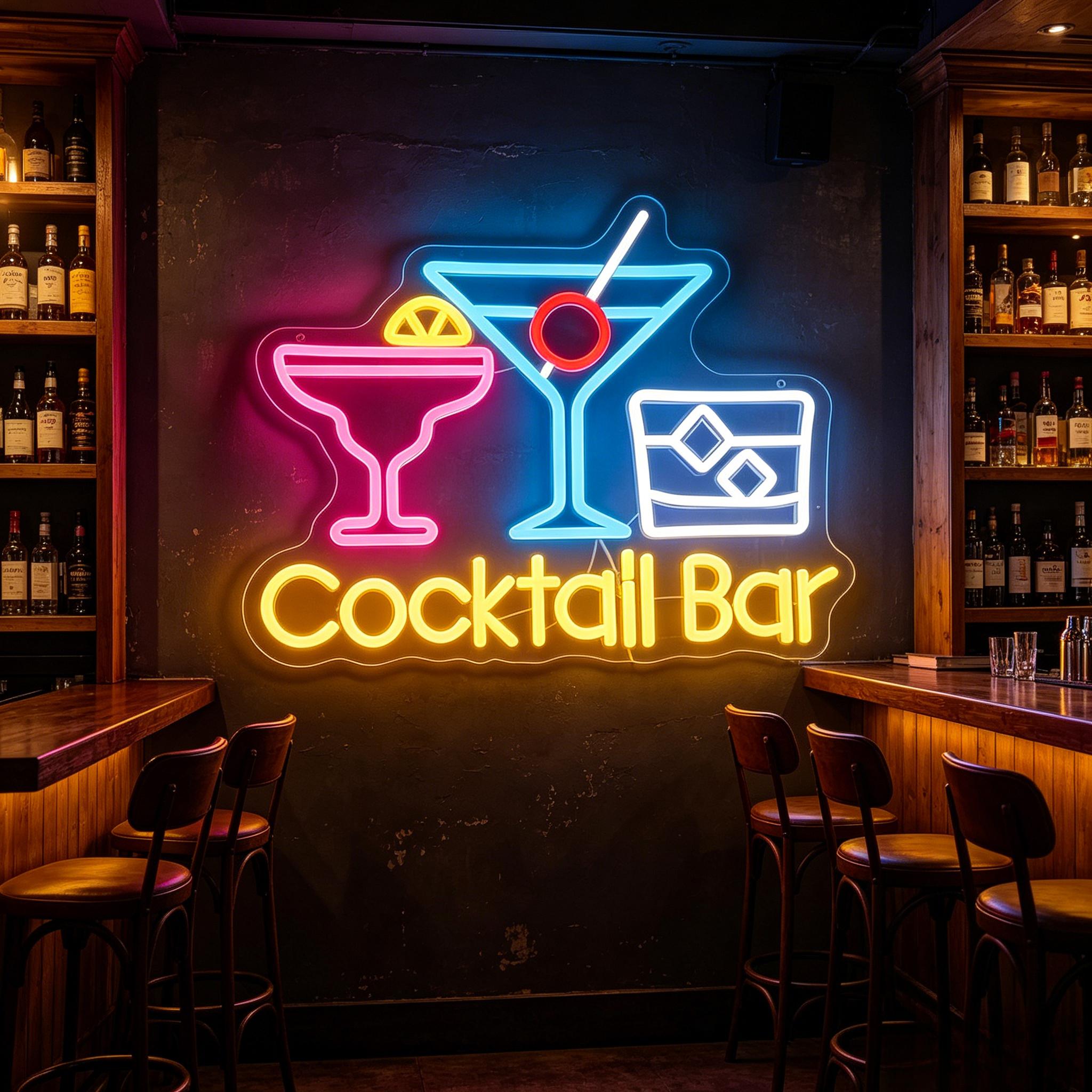 Cocktail Bar Neon Sign Dimmabl - Home Bar Signs 评论和价格