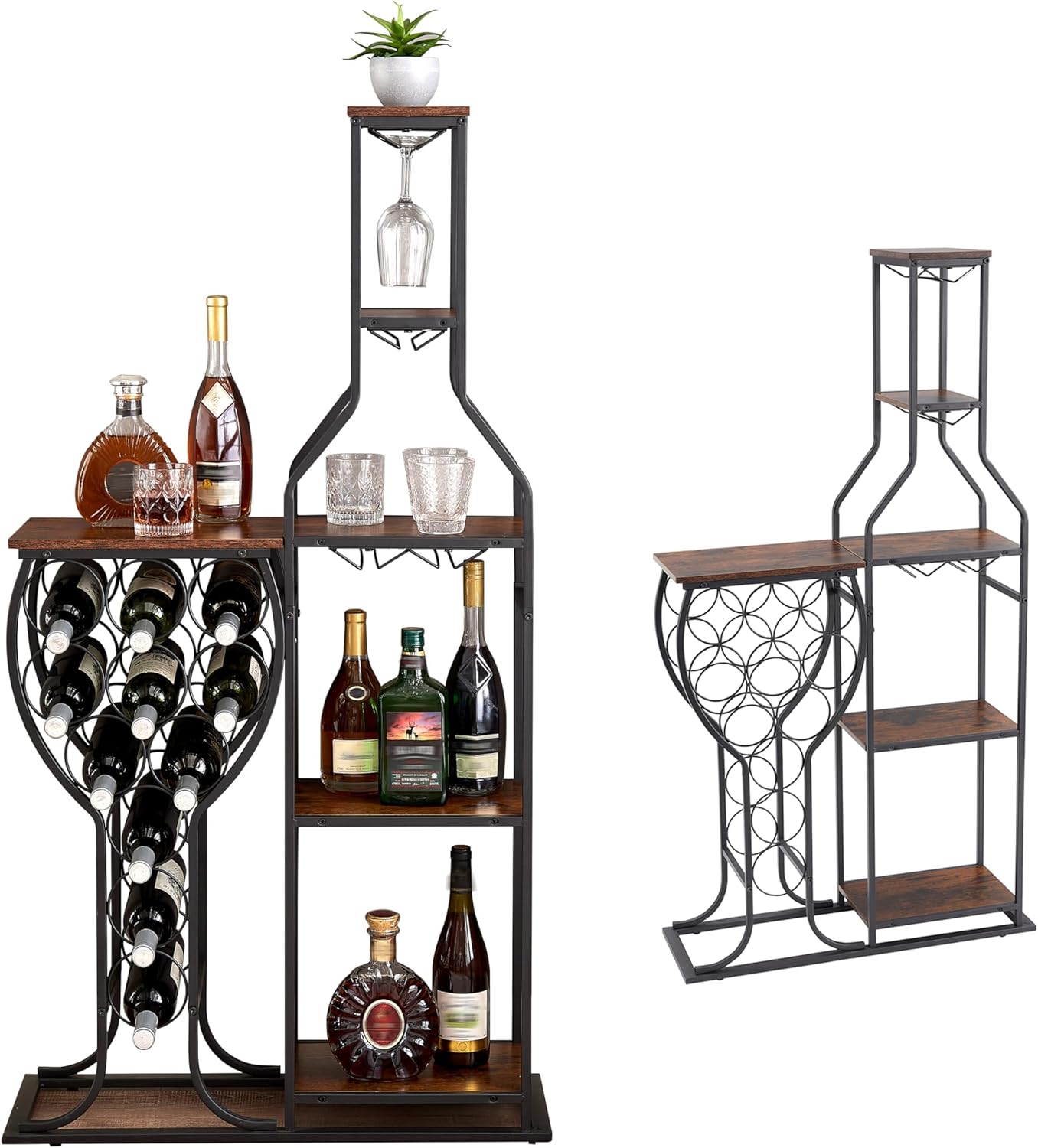 5-Tier Wine Rack Freestanding  - Home Bar And Cabinet 评论和价格